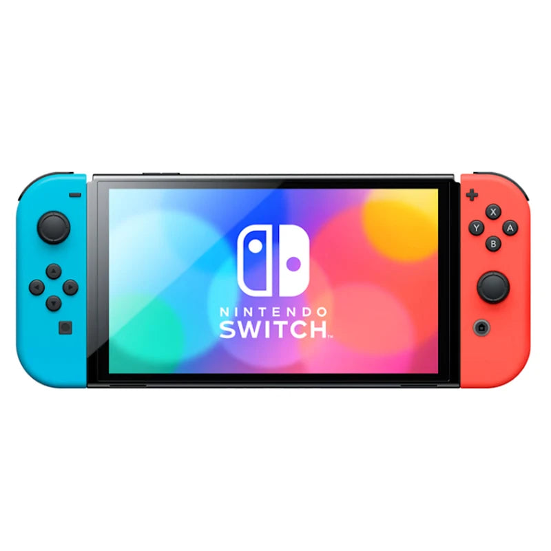 Nintendo Switch OLED Game Console with white or neon (64GB) 7 inch OLED screen enhanced Audio LAN port with cable