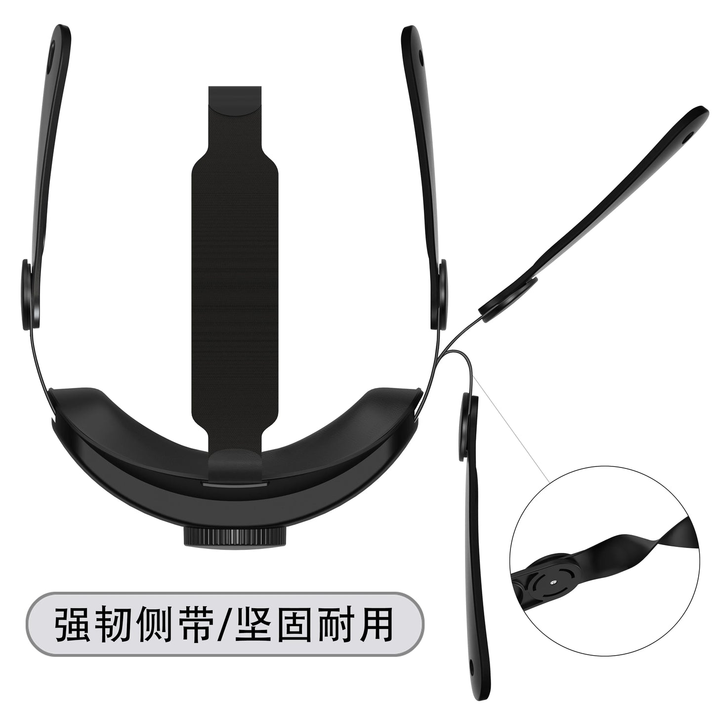 Replaceable Head Strap for Meta Quest 3 VR Headset Improve Comfort Adjustable Head Strap for Meta Oculus Quest 3 Accessories